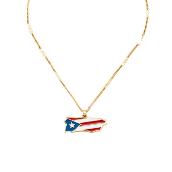 Patriotic American Flag-Themed Charm Pendant Necklace for Her | Women’s. - Picture 8 of 8